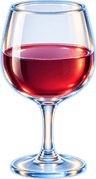 Sticker: a glass of red wine