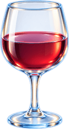 Sticker: a glass of red wine
